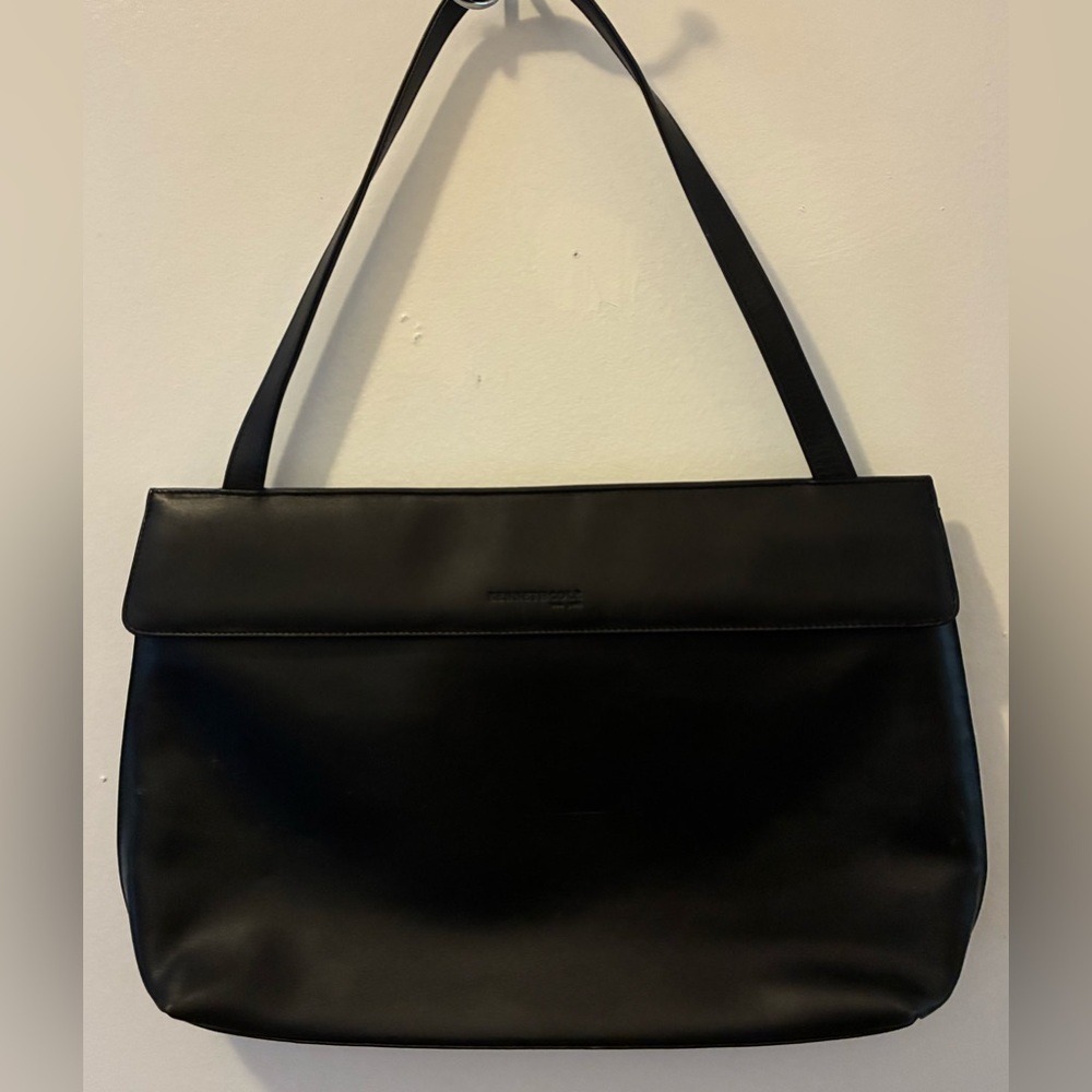 Kenneth Cole Black Leather Satchel.